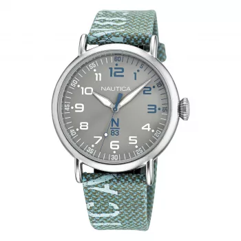 Nautica pánske NAPLSF019 analógové quartz nerezové hodinky 40 mm modrý ciferník