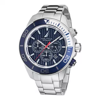 Nautica pánske NAPNOF303 analógové quartz hodinky 48mm čierny silikón