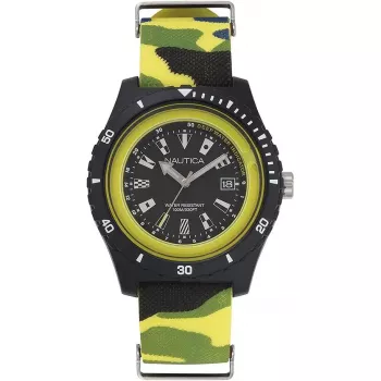 NAUTICA pánske NAPSRF007 potápačské quartz hodinky, modrý ciferník, modrý silikónový remienok, 46 mm
