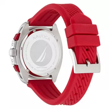 Nautica pánske Pacific Beach chronograf modrý ciferník silikónový remienok hodinky NAPTCF205