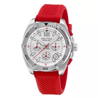 Nautica pánske Pacific Beach chronograf modrý ciferník silikónový remienok hodinky NAPTCF205