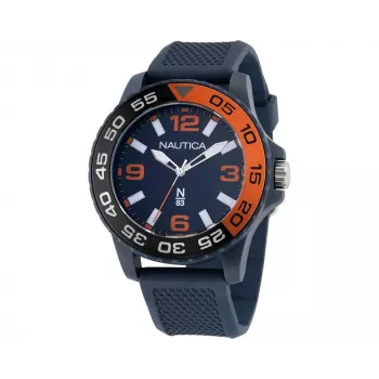 Nautica pánske quartz chronograph hodinky NAPFWS302 45 mm modrý ciferník silikónový náramok