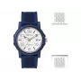 Nautica NABLEME02 pánske quartz analógové hodinky modrý ciferník modrý silikónový remienok 38 mm