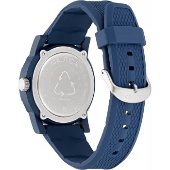 Nautica NAPATS301 pánske quartz analógové hodinky 42,5 mm modrý ciferník silikónový remienok