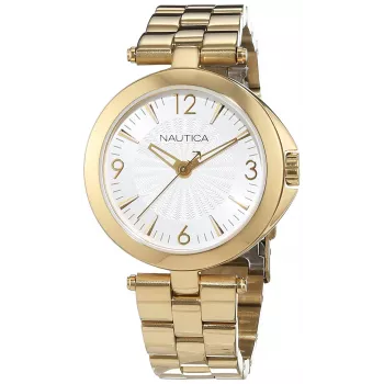 Nautica dámske hodinky NAD14001L 35 mm biela koža