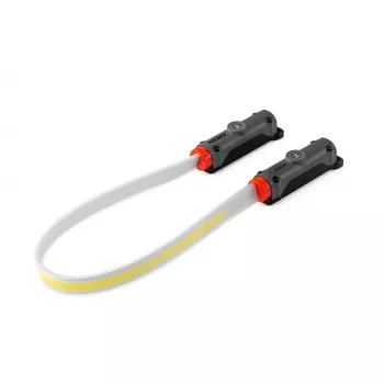 NEBO Bando 1K Strap Light 1000 lúmenov USB-C nabíjateľná čelová lampa s magnetickou základňou - sivá