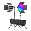 NEEWER 2×660 PRO II RGB LED video svetlo súprava s 2×200cm svetelným statívom
