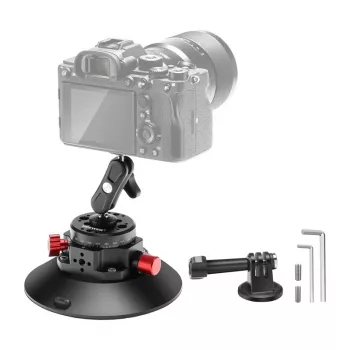 NEEWER CA013 držiak s prísavkou so skrutkou 1/4 palca pre športové kamery (DJI Action, GoPro, Insta360)