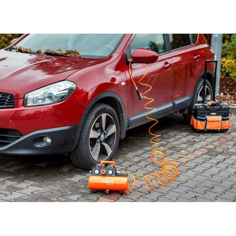 NEO TOOLS 04-620 Olejom mazaný vzduchový kompresor 24L 1,5kW 8bar 200L/min