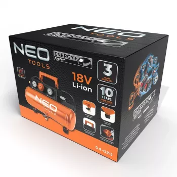 NEO TOOLS 04-620 Olejom mazaný vzduchový kompresor 24L 1,5kW 8bar 200L/min