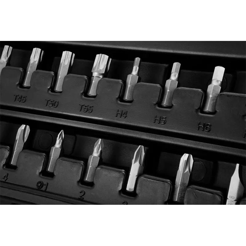 NEO Tools 10-042 1/4 palca pohon 46-dielna sada nástrčných kľúčov s bitmi a príslušenstvom