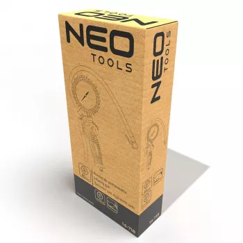 NEO Tools 14-718 5-dielna sada príslušenstva ku kompresoru so špirálovou hadicou, fúkacou pištoľou a pištoľou na hustenie pneumatík