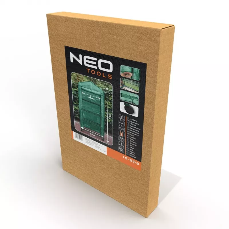 NEO Tools 15-903 skleník 180x92x92 cm PE kryt oceľový rám