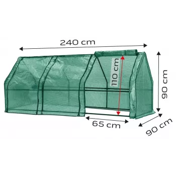 NEO Tools 15-912 skleník so dvojitými polykarbonátovými doskami, eloxovaným hliníkovým rámom, 0,6 m² plochy, 2 nastaviteľnými viečkami, UV ochranou, strieborný