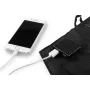 NEO TOOLS 15W skladacia solárna nabíjačka s USB-A a USB-C výstupmi, monokryštalický panel, IPX4 vodoodolná, čierna
