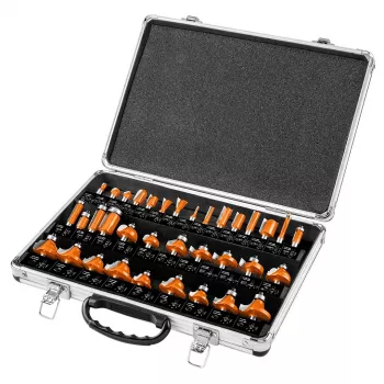 Neo Tools sada fréz z tvrdokovu, stopka 8 mm, 35 ks