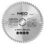 NEO TOOLS 450 mm TCT kotúč píly, 60 zubov, 30 mm otvor, na drevo