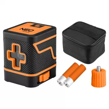 NEO TOOLS 75-146 krížový laserový nivelačný prístroj 15 m zelený lúč s kufrom