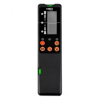 NEO TOOLS 75-151 laserový prijímač pre červené rotačné lasery s dvojitým LCD a držiakom na tyč