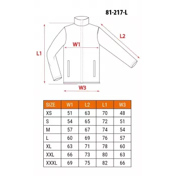 NEO TOOLS 81-217-L unisex pracovná bunda, sivá/čierna, veľkosť L, 65% polyester 35% bavlna, 267 g/m², 7 vreciek, EN ISO 13688