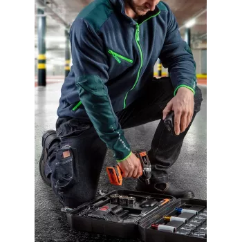 NEO TOOLS 81-229-S ochranné nohavice s vreckami na chrániče kolien, sivá/čierna, veľkosť S