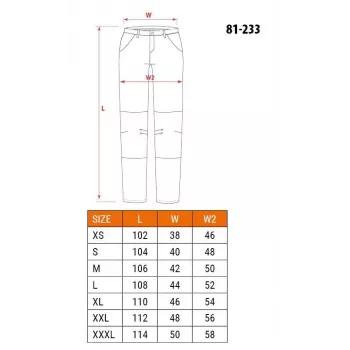 NEO Tools 81-233-XXXL Ochranné nohavice čierna
