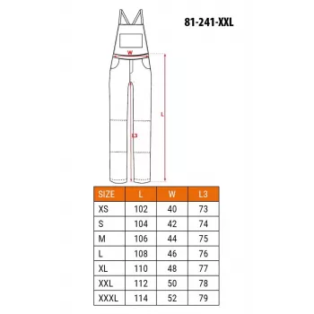 NEO Tools 81-241-XXL Unisex pracovné nohavice sivá/zelená veľkosť XXL