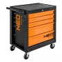 NEO TOOLS 84-214 dielenská skriňa, 5 zásuviek, celkové zaťaženie 150 kg, červená/čierna