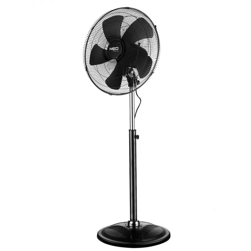 NEO Tools 90-003 domáci ventilátor 45 cm 120 W podlahový ventilátor čierny/strieborný