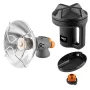 NEO TOOLS 90-134 Prenosný plynový žiarič s piezoelektrickým zapaľovaním, 1,7 kW, Keramická platňa, pre butánové/propánové kartuše, Čierna/Červená