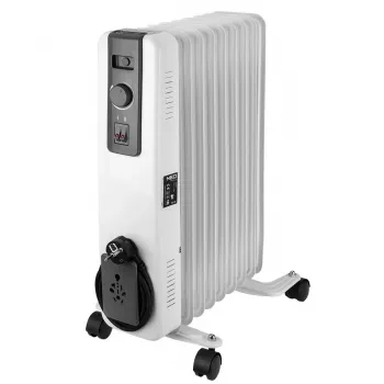 NEO TOOLS 90-152 olejový radiátor 2000W 9 rebier, biela/sivá