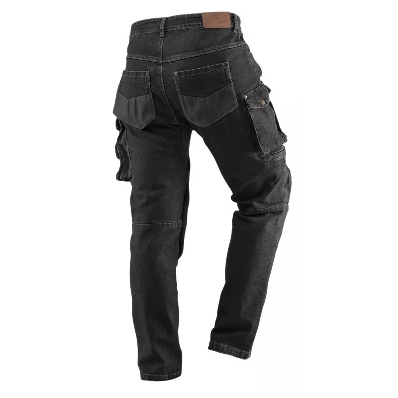 NEO TOOLS DENIM pracovné nohavice, čierna, veľkosť L