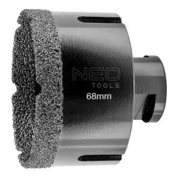 NEO TOOLS diamantová korunová vŕtačka 68 mm x M14 pre porcelán, žulu a prírodný kameň