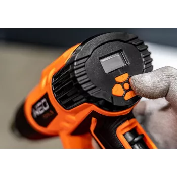 NEO TOOLS teplovzdušná pištoľ 2000W s LCD displejom, 50°C & 70-600°C, 4 trysky, škrabka, kufrík