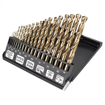 NEO TOOLS HSS-Co sada vrtákov do kovu 1,0-10,0 mm, 19-dielna