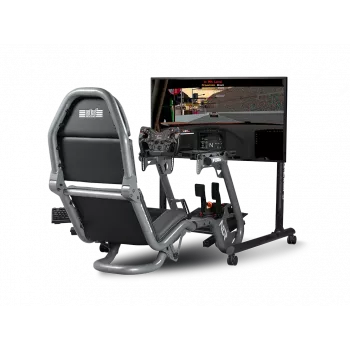 Next Level Racing podlahový stojan - samostatne stojaci stojan na jeden monitor s okrúhlou rúrou - až do 65 palcov - nastavenie výšky, naklonenie - maximálna nosnosť 50 kg - čierny