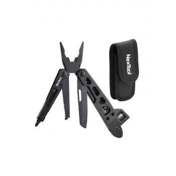 NEXTOOL Multitool Vanguard kľúč NE20131 15-in-1 nerezový EDC multitool s nastaviteľným kľúčom, kliešťami, nožom, pílkou, skrutkovačom, lámacom skla, nylonové puzdro