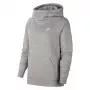 Nike Essentials dámska fleece mikina so stojačikom Dark Grey Heather veľkosť S