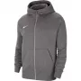 Nike Park 20 pánska fleece mikina s kapucňou na zips Dark Grey Heather CW6891-071