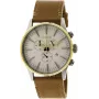 NIXON A4052548 pánske hodinky 42mm nerezová oceľ s čiernym koženým remienkom