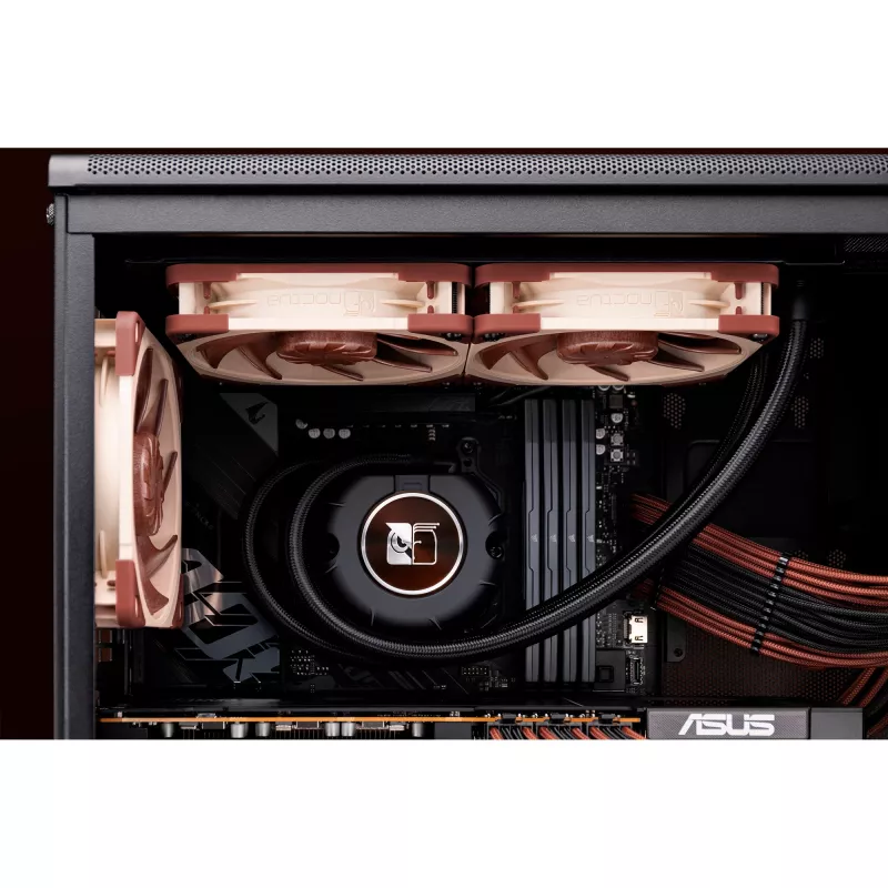 Noctua NL-LC1-24 nízkoprofilový vzduchový chladič CPU pre AMD AM4 (Ryzen) - čierny/hnedý