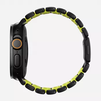 NOMAD Stratos Band - titánový náramok pre Apple Watch 49mm s FKM (Black Titanium, Volt FKM)