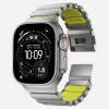 NOMAD Stratos Band - titanový remienok pre Apple Watch 49mm s FKM (Natural Titanium, Volt FKM)