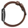 NOMAD Traditional remienok - Horween kožený remienok pre Apple Watch 46mm/49mm, Rustic Brown, Black Hardware