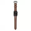 NOMAD Traditional remienok - Horween kožený remienok pre Apple Watch 46mm/49mm, Rustic Brown, Black Hardware