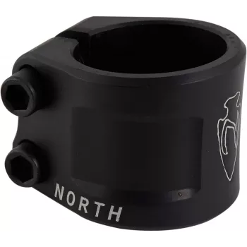 North Axe Double Clamp - čierna, 31,8mm/34,9mm, CNC hliník, freestyle kolobežka
