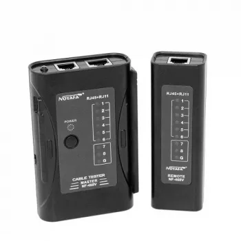 NOYAFA NF-468V tester sieťových a telefónnych káblov pre RJ-45/RJ-11, UTP/STP, do 100 m