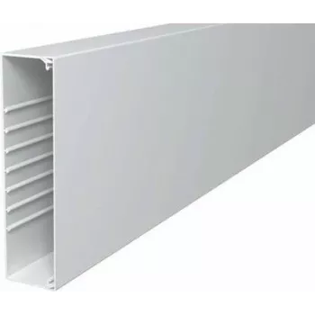 OBO BETTERMANN WDK60230RW Nástenný a stropný kanál 60x230x2000mm PVC čistá biela s otvormi v dne