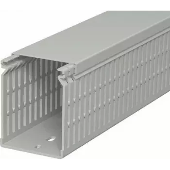 OBO BETTERMANN káblový kanál LK4 N 80x60x2000mm sivý PVC drážkovaný manažment káblov 6178229