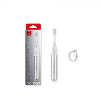 Oclean Ease Pro Silver elektrická zubná kefka so zvukovou technológiou, 5 režimov čistenia, nabíjanie USB-C, IPX7 vodotesná, 180 dní výdrž batérie